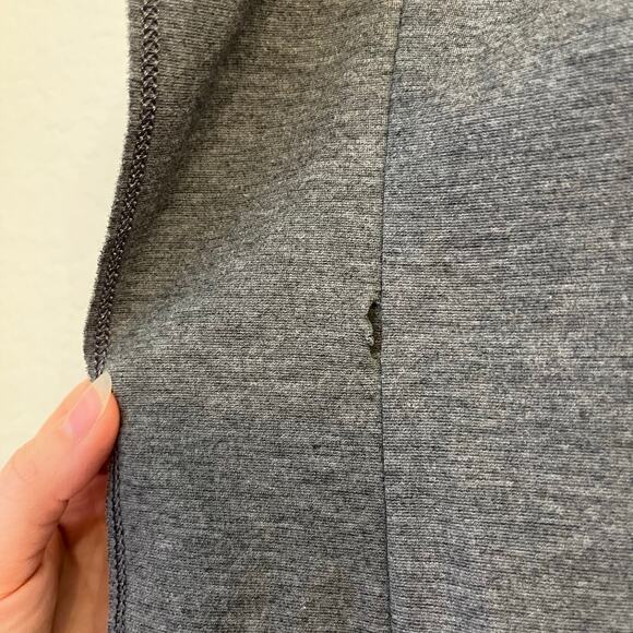 Layfayette 148 Draped Front Dress Size 16 Midi Sheath Gray Office Stretch Work - Picture 5 of 15